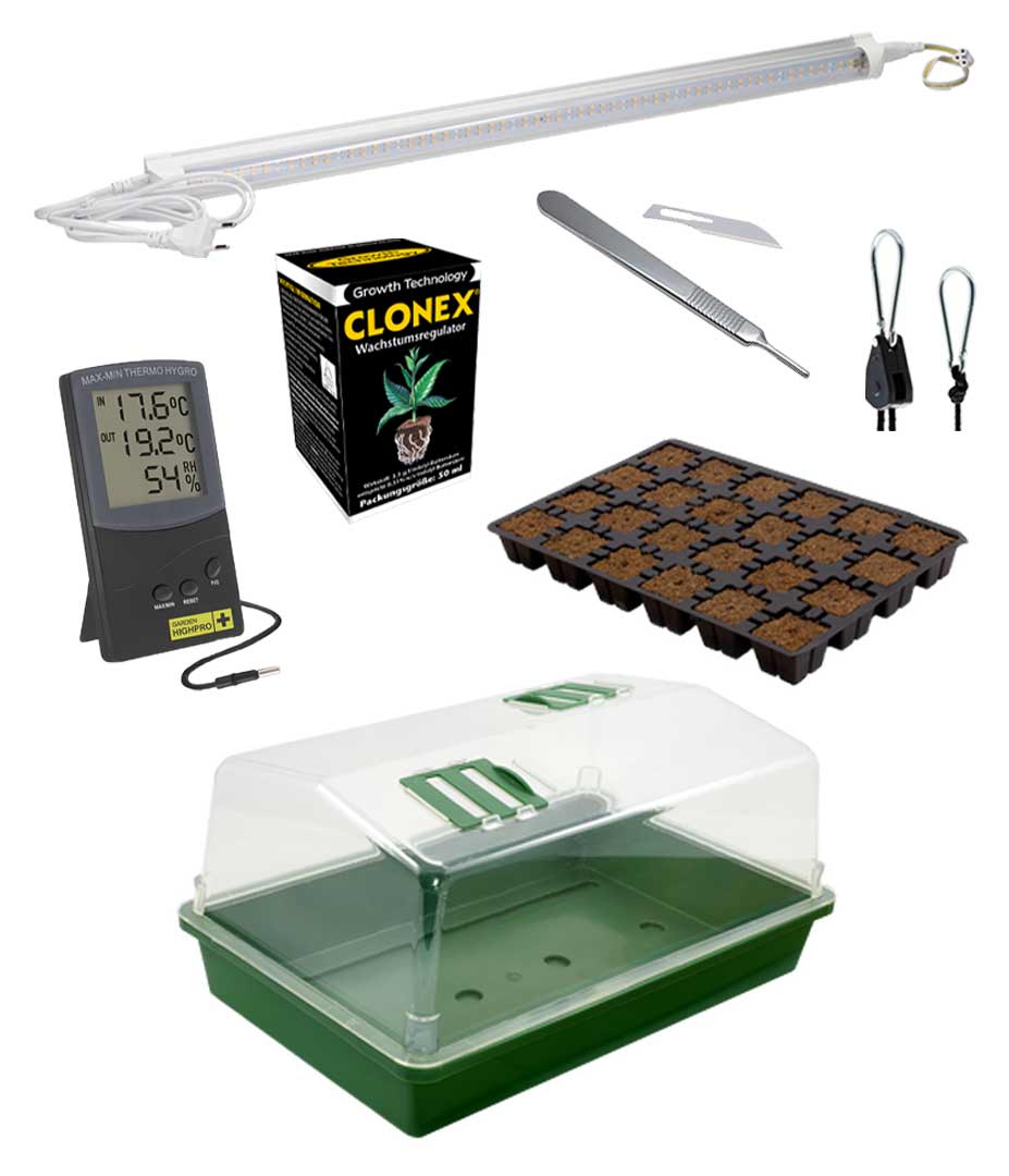 Anzuchtset S + Caluma LED Stripes für bis zu 24 Stecklinge Produktbilder Anzuchtset S Caluma LED Stripes 24St