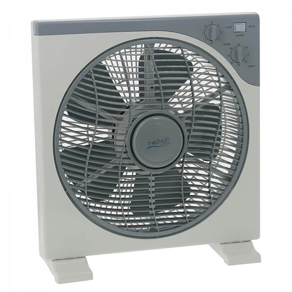 Rodwin FlatFan Boxventilator 50 W oszilierend mit 3-Stufenschalter und Timer