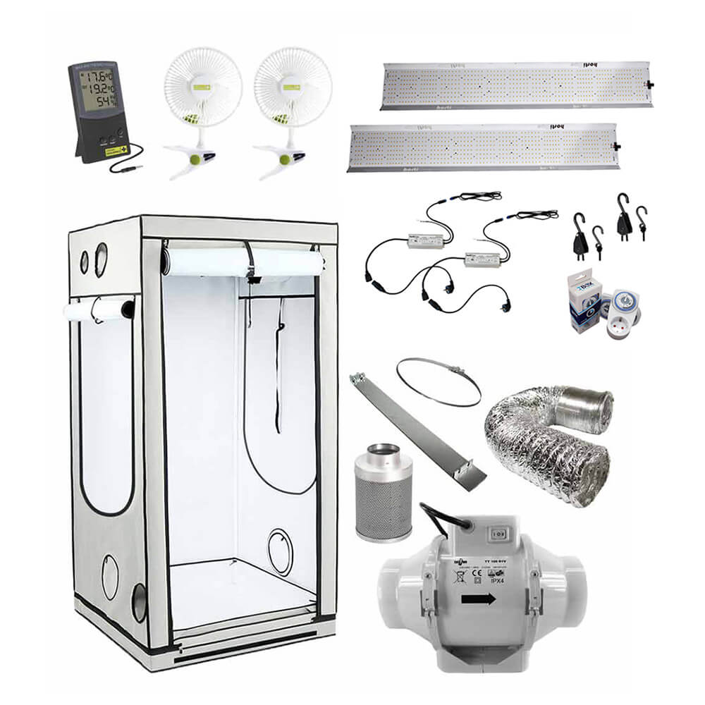 Komplettset Homebox Q100 HortiOne 600 220W Abluftset XS Komplettset Homebox Q100 HortiOne 600 220W Abluftset XS