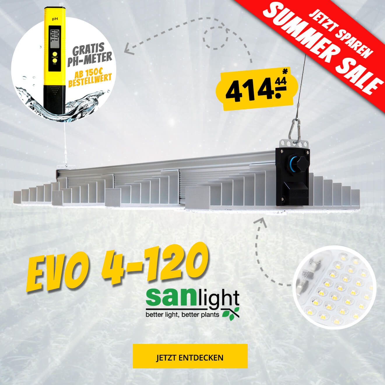 SANlight Evo4-120 Summer Sale pH Meter gratis Mobil