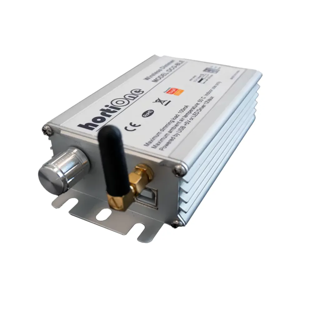 hortiONE Bluetooth-Dimmer hortiONE Bluetooth-Dimmer mit Antenne und Drehregler