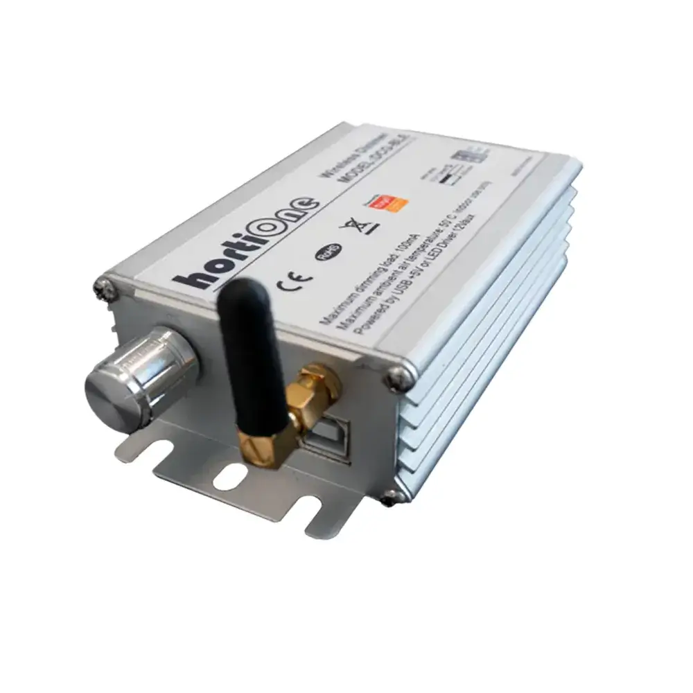 hortiONE Bluetooth-Dimmer hortiONE Bluetooth-Dimmer mit Antenne und Drehregler
