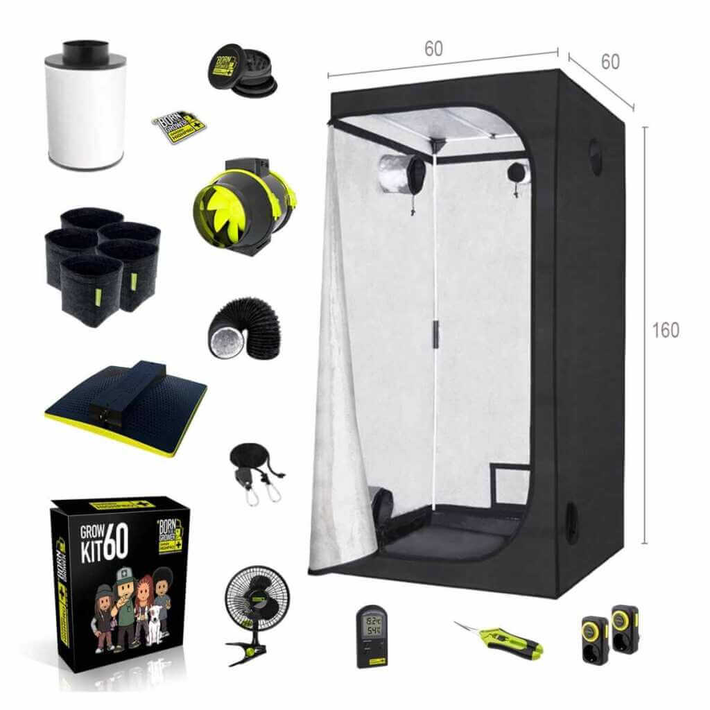 GHP Garden HighPro Growkit 60: Dein All-in-One Starterpaket für erfolgreiches Indoor Growing Growversand GHP Komplettset 60x60x160 Lieferumfang