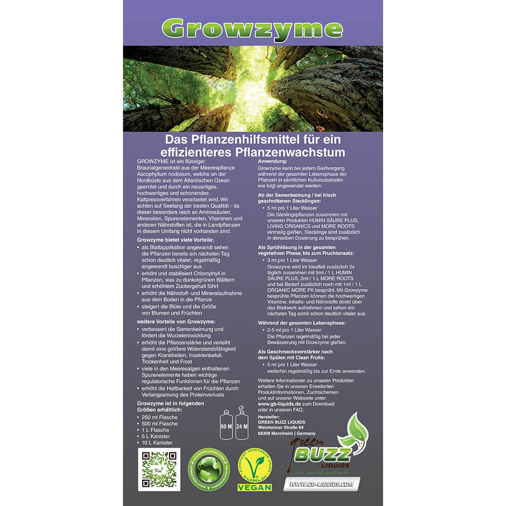 GreenBuzz Liquids Flyer Growzyme Gesamt