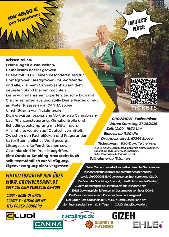 GrowHow Seminar 2026 Flyer Rückseite Rückseite des Flyers zum CLUDI GrowHow Seminar 2026