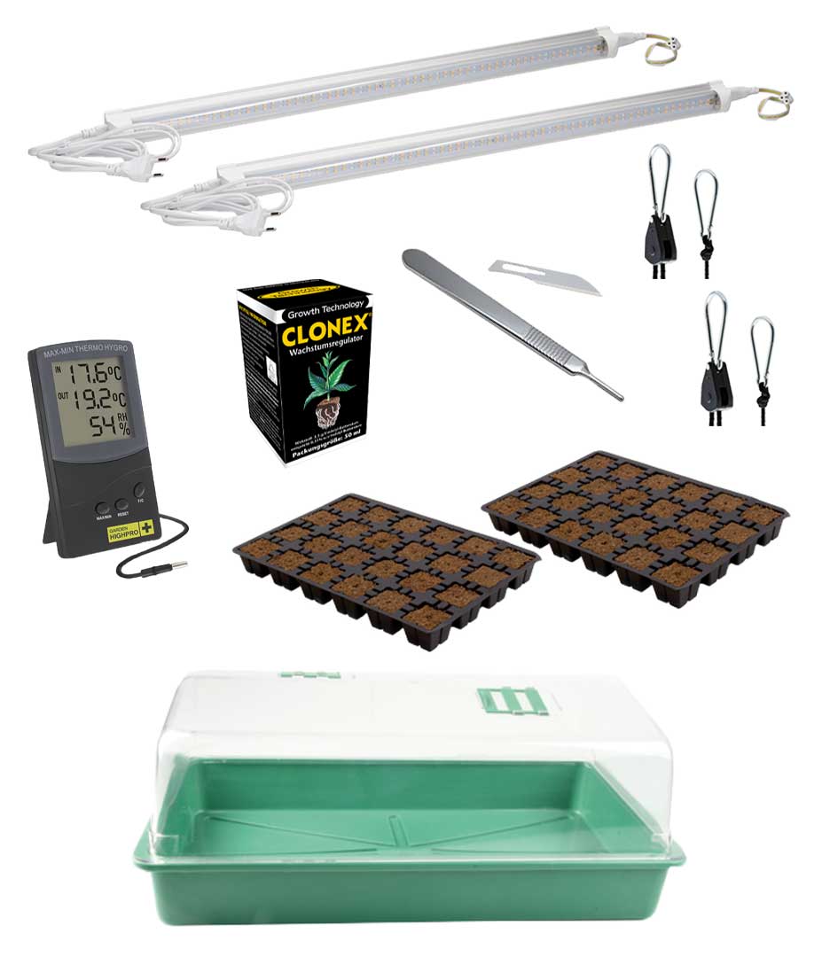 Anzuchtset M + Caluma LED Stripes für bis zu 48 Stecklinge Produktbilder Anzuchtset M Caluma LED Stripes 48St