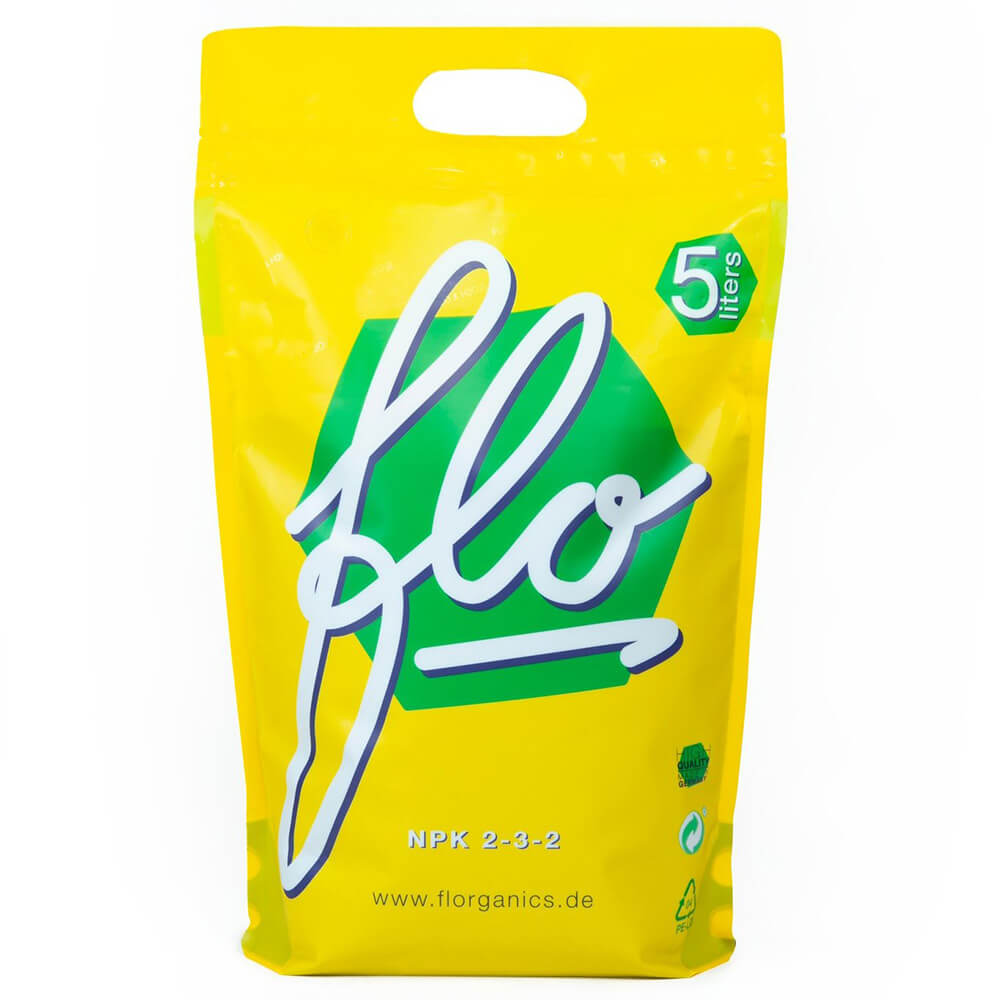 FLO von Florganics (Florian Living Organics) 25l Grow Langzeitdünger Growversand Produkte Florganics FLO Front 5l Grow Langzeitdünger