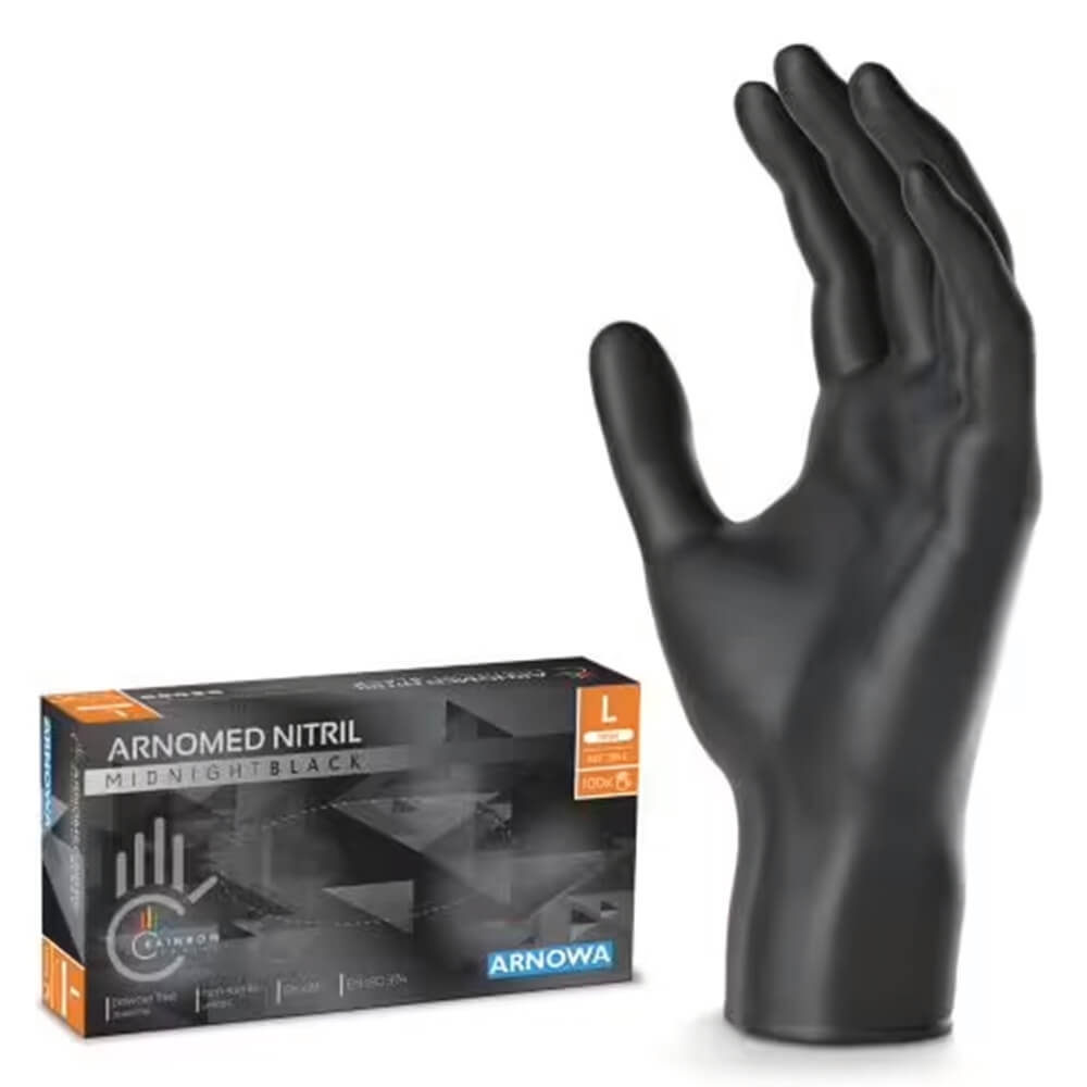 Premium Nitril Handschuhe L - Dein Schutz beim Growing Growversand Nitrilhandschuhe schwarz L