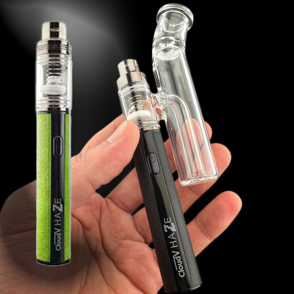 Cloud V Haze Premium Bundle - Flower Pen & Aqua Bubbler im Set - Bright Lime Green Cloud V Haze Premium Bundle - Flower Pen & Aqua Bubbler im Set - Bright Lime Green
