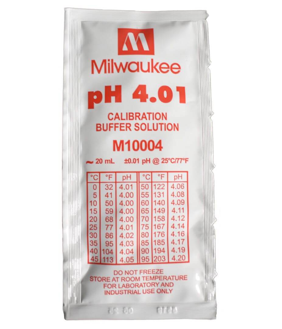 Milwaukee pH-Kalibrierlösungen 4,01 20 ml growversand milwaukee calibration buffer solution pH4,01