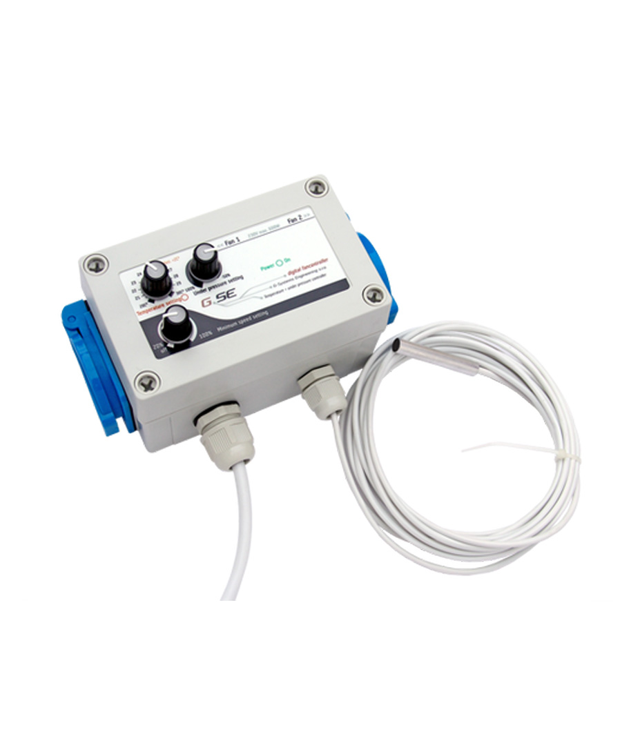 GSE Klimacontroller für Temperatur, Minimaldrehzahl, Unterdruck | Zu- & Abluft Growversand gse digitaler klimacontroller temperatur zu luft