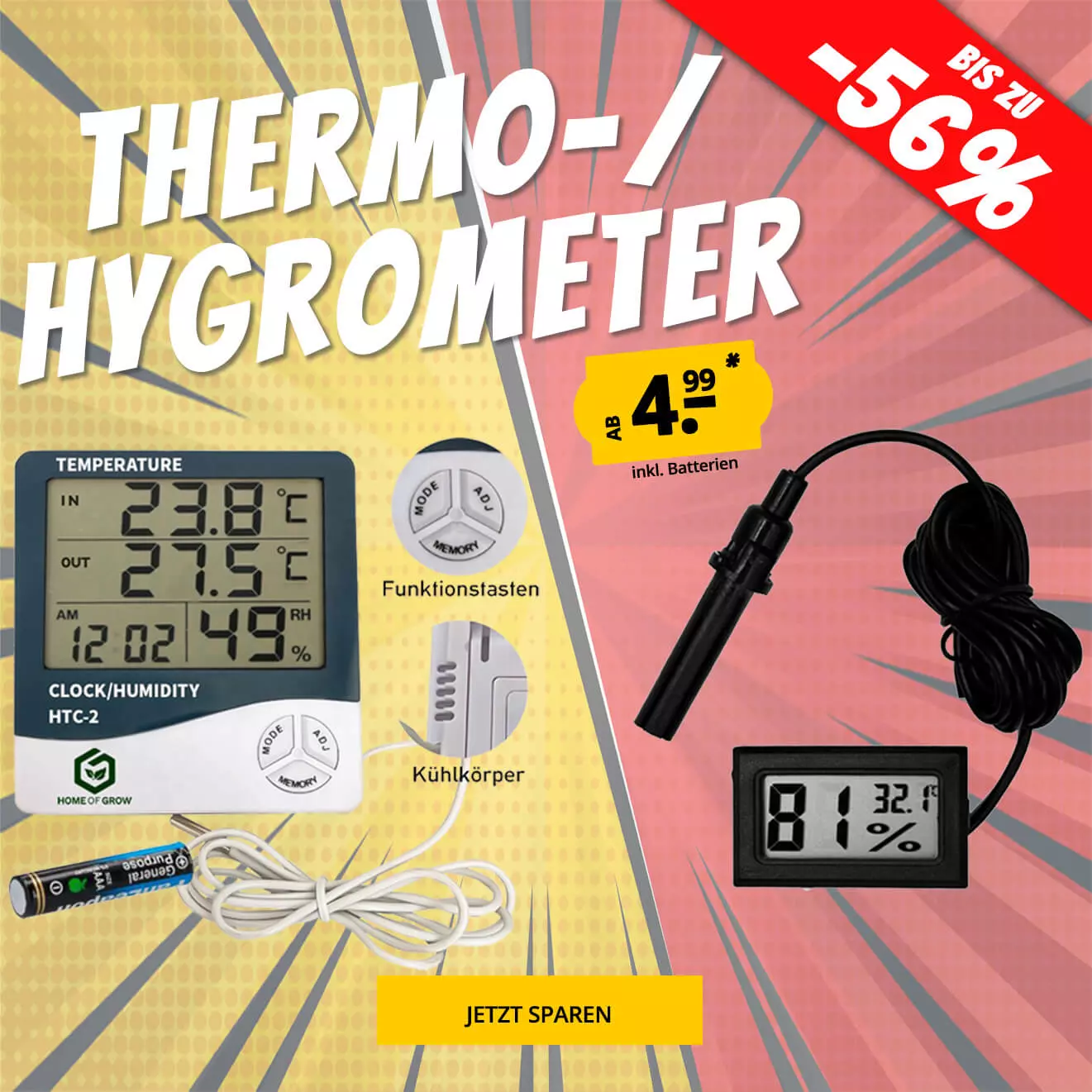 Thermo Hygrometer startbanner growversand mobil