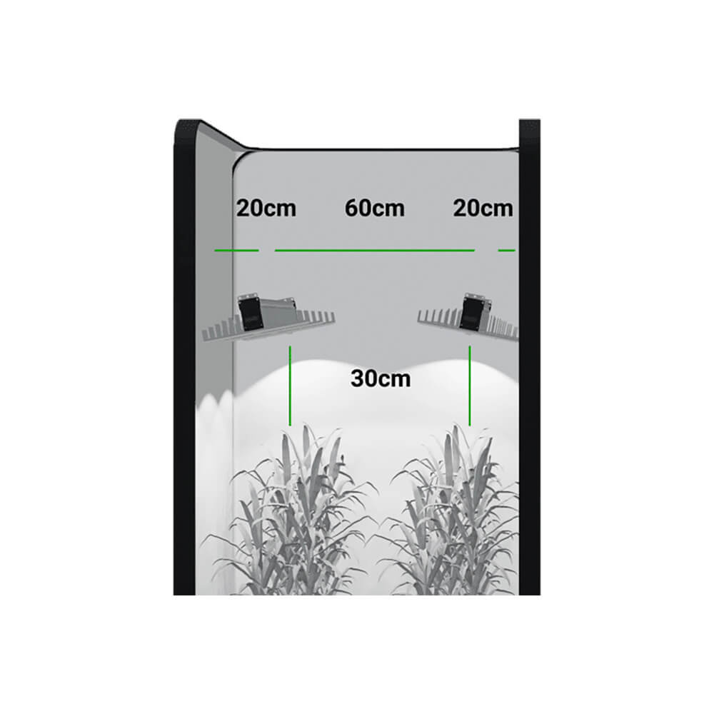 Growversand Sanlight Beleuchtungsset 500W Ausrichtung Growbox