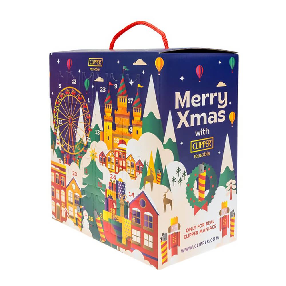 Clipper Adventskalender 2023 - Mache deinen Dezember legendär mit limitierten Designs und exklusiven Gadgets Growversand Original Clipper Adventskalender seitlich