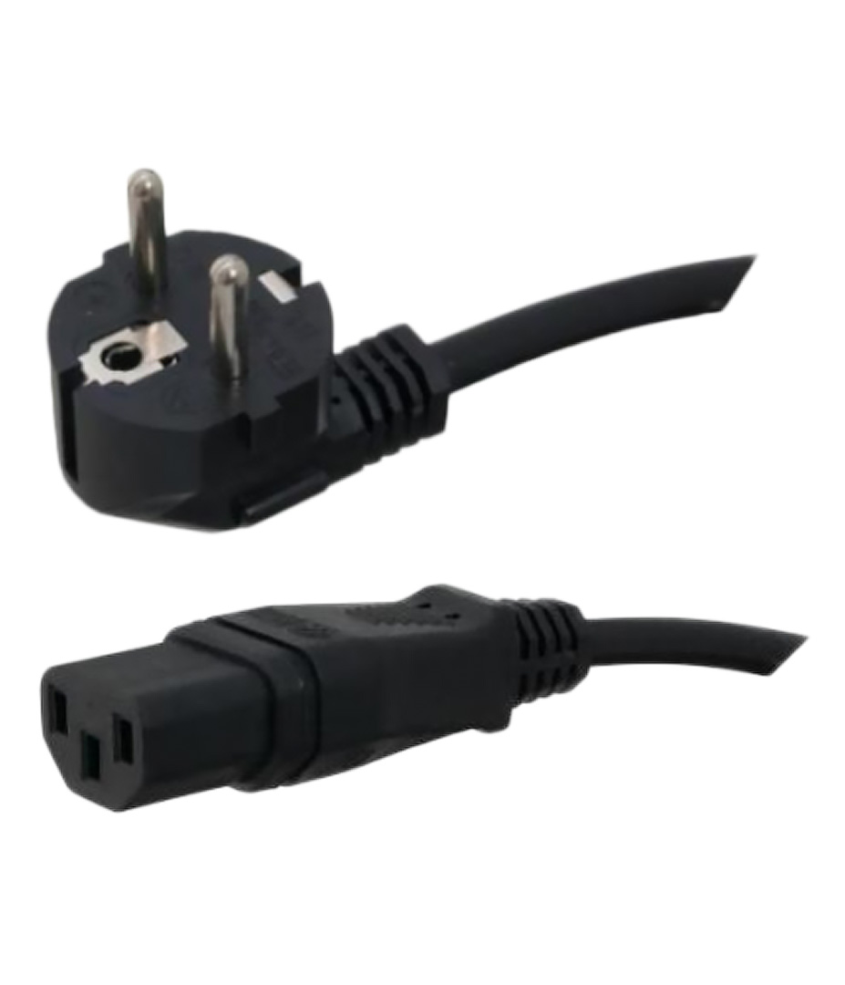 Anschlusskabel mit Schukostecker auf IEC Kaltgerätedose 2000mm Growversand elektro zubehör anschlusskabel schukostecker iec kaltgerätdose mittig