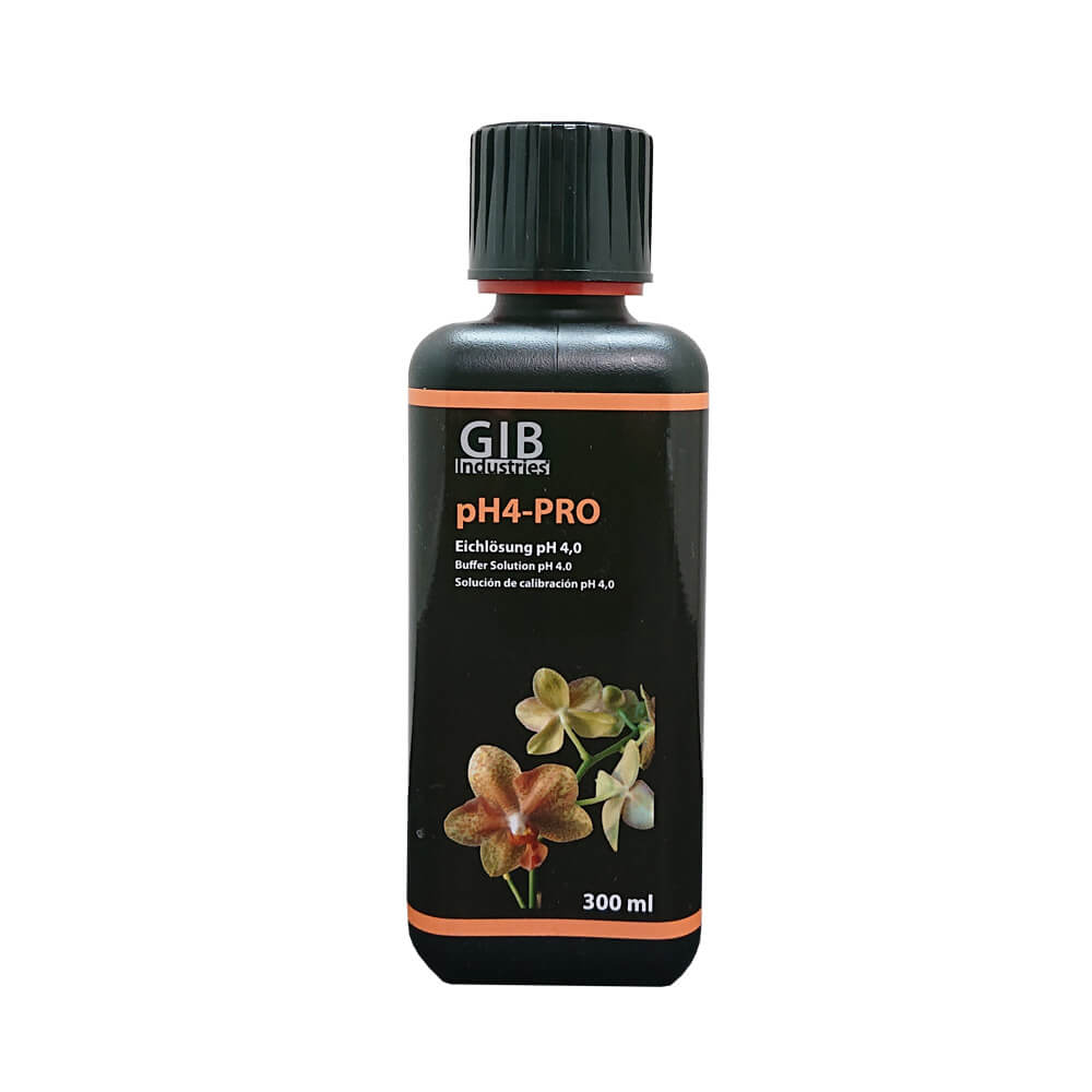 GIB Industries pH4-PRO, pH-Eichlösung, 4 pH, 300 ml GIB Eichlösung pH4 PRO