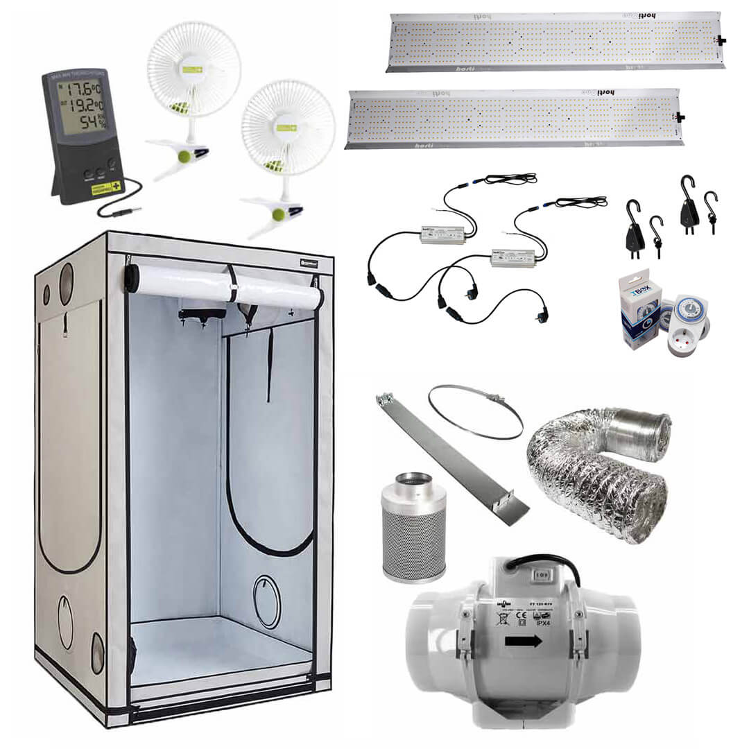 Komplettset Homebox Q120Plus HortiOne 600 220W Abluftset S Komplettset Homebox Q120Plus HortiOne 600 220W Abluftset S