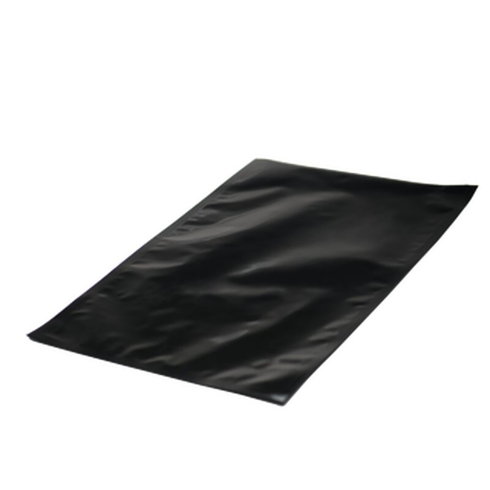 Bügelbeutel Alu 30x50 cm Schwarzer Alu-Bügelbeutel in 30 x 50 Zentimetern, flach liegend