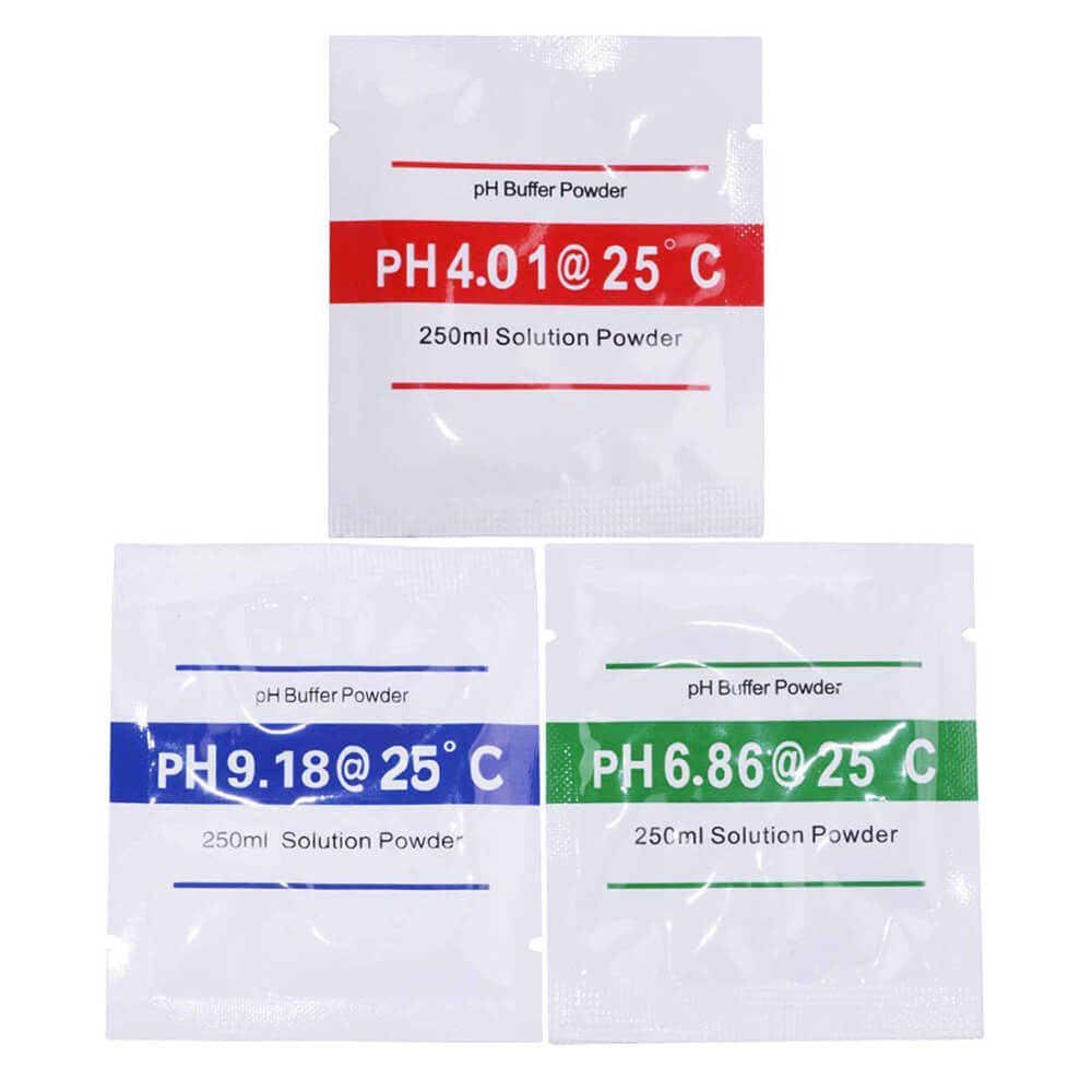3er Set pH Pulver für pH Meter Kalibrierung ph4,01/6,86/9,18 | 3 Stk. | Je 1 Stk. pH4.01 pH6.86 pH9.18 Kalibrier Pulver 3er Set