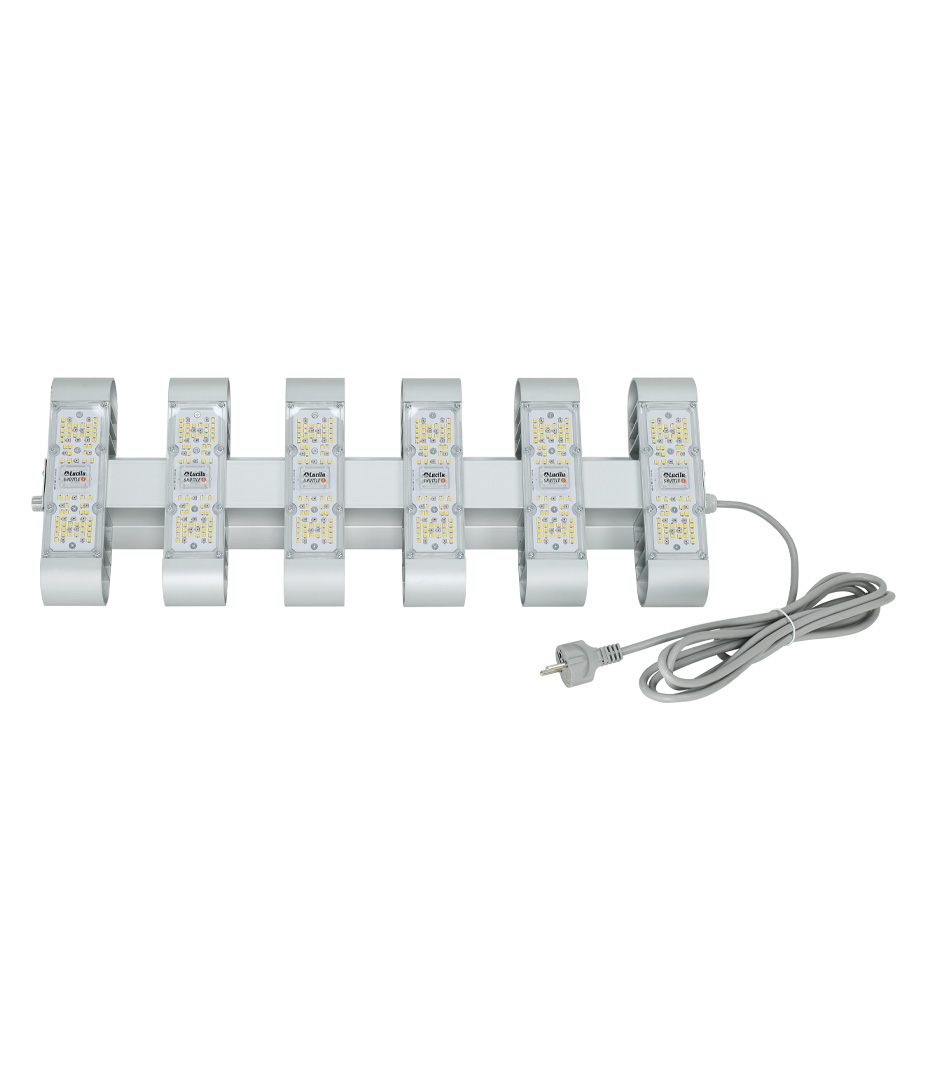 primaklima shuttle LED Growversand primaklima shuttle LED silber dimmbar unten mit kabel