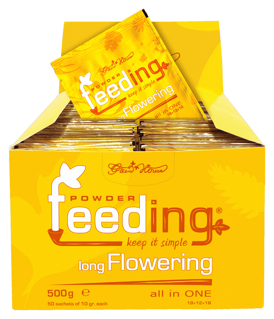 Green House Feeding (Powder Feeding) Long Flowering 50x10 g Growversand powderfeeding longflowering box 500g