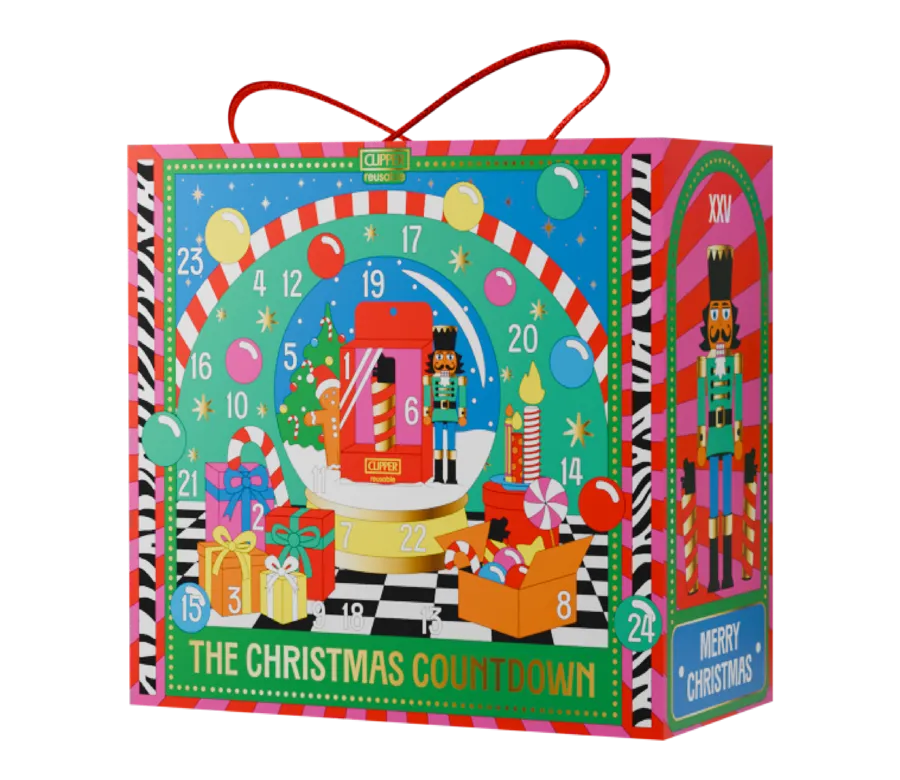 Clipper Adventskalender 2025 "The Christmas Countdown" - 17 Feuerzeuge + 7 Gadgets Clipper Adventskalender 2025 "The Christmas Countdown" - 17 Feuerzeuge + 7 Gadgets